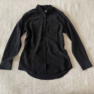 Black Silk Dress Shirt